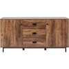 Brooklyn Sideboard with Storage Plus Metal Legs and Handles, Brown - Cabinets - 5 - thumbnail