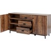 Brooklyn Sideboard with Storage Plus Metal Legs and Handles, Brown - Cabinets - 7 - thumbnail