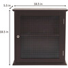 Chesterfield Removable Wooden Medicine Cabinet with Waffle Glass Door, Espresso - Cabinets - 5 - thumbnail