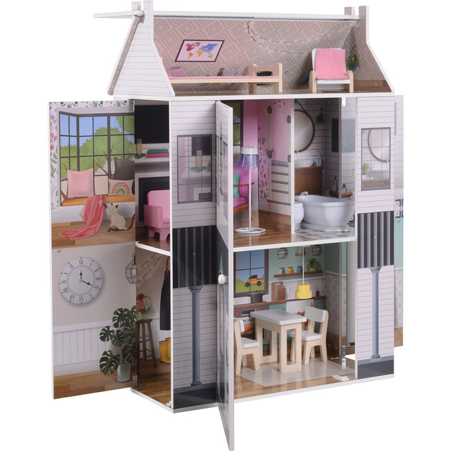 Dreamland 3 Side Open Farmhouse Doll House - Dollhouses - 2