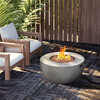36" Outdoor Round Propane Gas Fire Pit with Faux Concrete Base, Gray - Outdoor Home - 5 - thumbnail