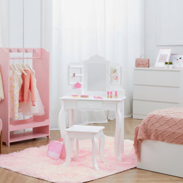 Little Princess Anna Medium Vanity, White - Play Vanities - 3