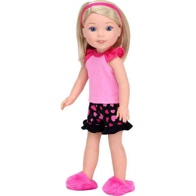14.5" Doll, Pajama Set, Hot Pink