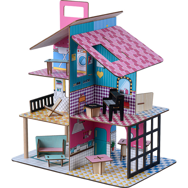 360 Pop Dollhouse with 12 Accessories - Dollhouses - 1