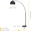 Arquer Arc Floor Lamp With Black Shade And Black Marble Base - Lighting - 3 - thumbnail
