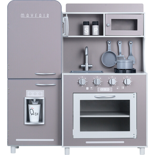 Little Chef Mayfair Retro Play Kitchen, Grey - Play Kitchens - 3
