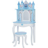 Dreamland Castle Play Vanity Set, White/Ice Blue - Play Vanities - 1 - thumbnail
