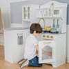 Little Chef Upper East Retro Play Kitchen, White/Gold - Play Kitchens - 4 - thumbnail
