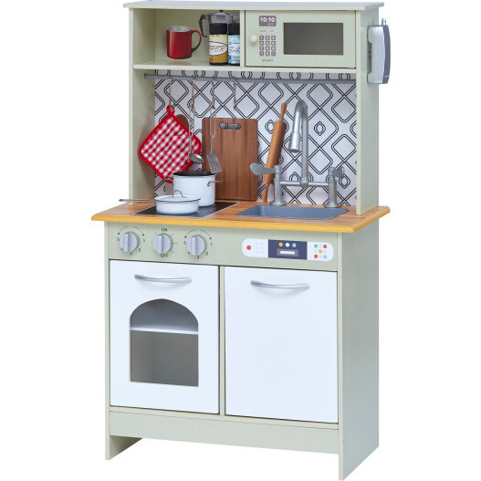 Little Chef Boston Modern Play Kitchen, White - Play Kitchens - 2