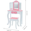 Teamson Kids Wooden Polka Dot 2-pc. Play Vanity, White - Play Vanities - 3
