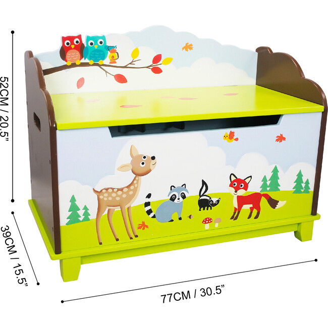 Fantasy Fields Kids Wooden Toy Chest with Safety Hinge - Toychests - 3