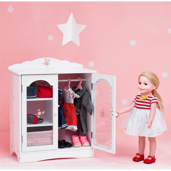Little Princess 18" Doll Fancy Closet with 3 Hangers