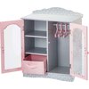 Polka Dots Princess 18" Doll Fancy Closet with 3 Hangers, Grey - Doll Accessories - 3 - thumbnail