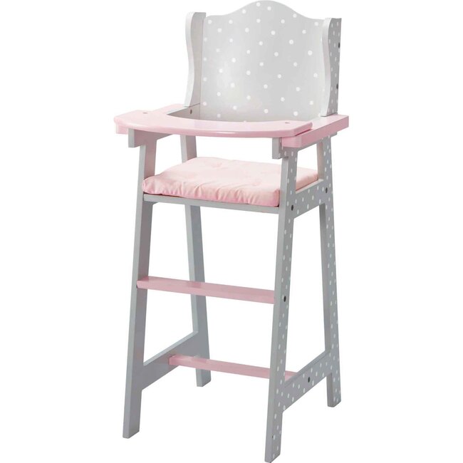 Polka Dots Princess Baby Doll High Chair, Grey