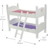 Olivia's Little World 18" Doll Wooden Convertible Bunk Bed, White - Doll Accessories - 2 - thumbnail