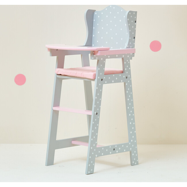 Polka Dots Princess Baby Doll High Chair, Grey