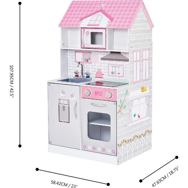Teamson Kids Wonderland Ariel 2-in-1 Dollhouse/Play Kitchen Set - Dollhouses - 3