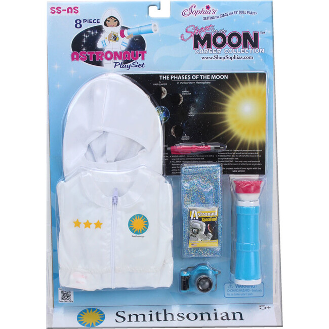 18'' Doll 8 pcs Smithsonian Astronaut Set, White - Doll Accessories - 3
