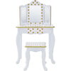 Teamson Kids Wooden Polka Dot 2-pc. Play Vanity, White/Gold - Play Vanities - 8 - thumbnail