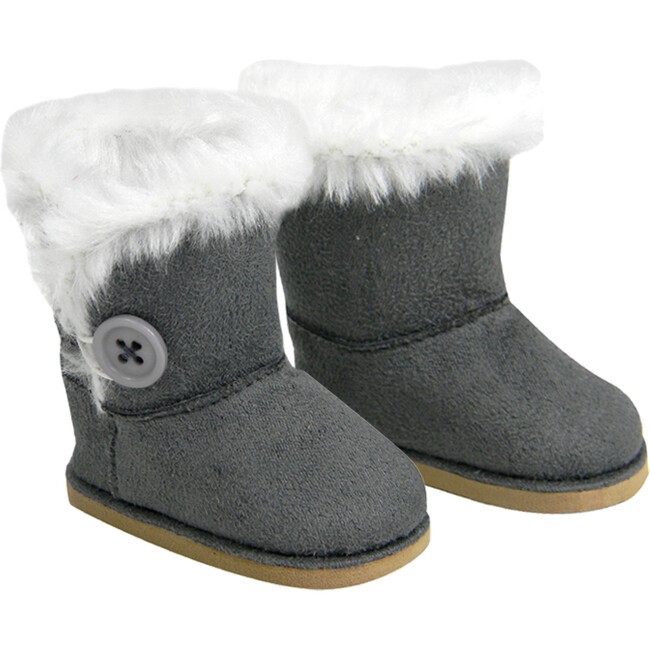 18" Doll Ewe Boot, Pink and Gray