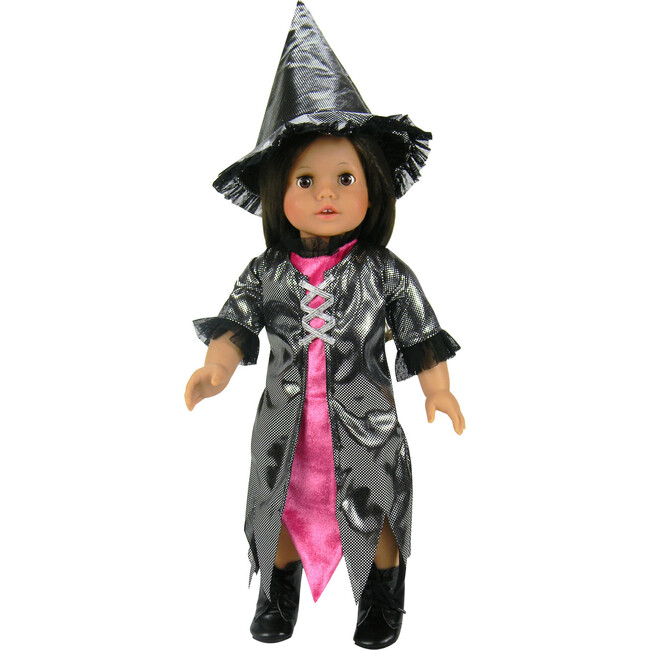 18" Doll, Lace Up Boot, Black