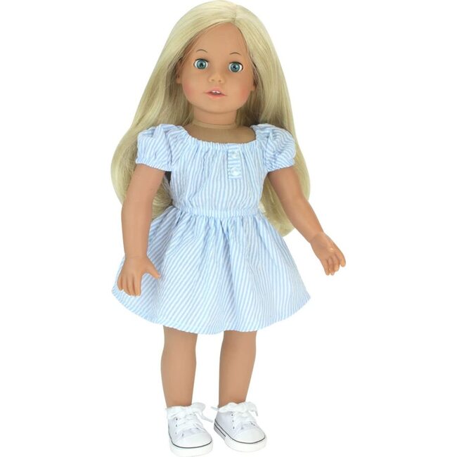 18'' Doll Canvas Sneakers, White - Doll Accessories - 1