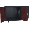 Dyad Large Mid Century Wooden Cat Litter Box Cabinet and Side Table, Mocha Walnut - Pet Crates & Kennels - 7 - thumbnail