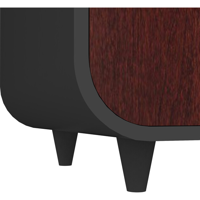 Dyad Large Mid Century Wooden Cat Litter Box Cabinet and Side Table, Mocha Walnut - Pet Crates & Kennels - 8