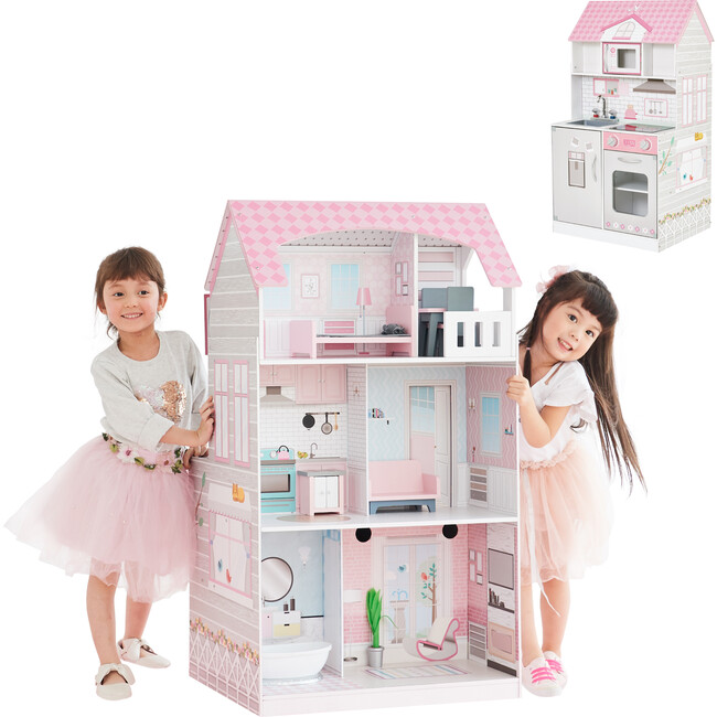 Teamson Kids Wonderland Ariel 2-in-1 Dollhouse/Play Kitchen Set - Dollhouses - 7