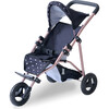 Olivia's Little World Pin Up Doll Jogging Stroller & Retractable Canopy, Black - Doll Accessories - 1 - thumbnail