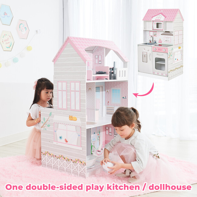 Teamson Kids Wonderland Ariel 2-in-1 Dollhouse/Play Kitchen Set - Dollhouses - 8