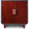 Dyad Mid Century Wooden Cat Litter Box Cabinet and Side Table, Mocha Walnut - Pet Crates & Kennels - 4 - thumbnail