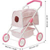 Polka Dots Princess Doll & Stuffed Animal Stroller - Pink/Gray - Doll Accessories - 5 - thumbnail