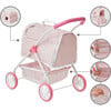 Polka Dots Princess Doll & Stuffed Animal Stroller - Pink/Gray - Doll Accessories - 6 - thumbnail