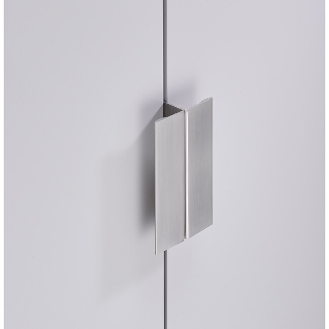 Dyad Mid Century Wooden Cat Litter Box Cabinet and Side Table, Alpine White - Pet Crates & Kennels - 6