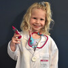 Kid Size Lab Coat with Stethoscope & Syringe and Doll Size Lab Coat with Stethoscope & Syringe, White - Doll Accessories - 2 - thumbnail