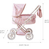 Olivia's Little World Confetti Doll Classic Stroller with Removable Bassinet - Doll Accessories - 4 - thumbnail