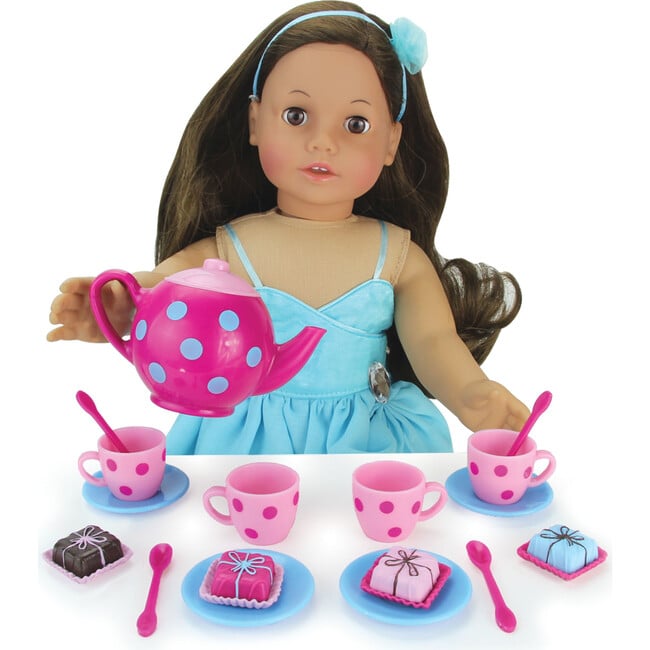 18" Doll, Small Tea Party Set, Pink