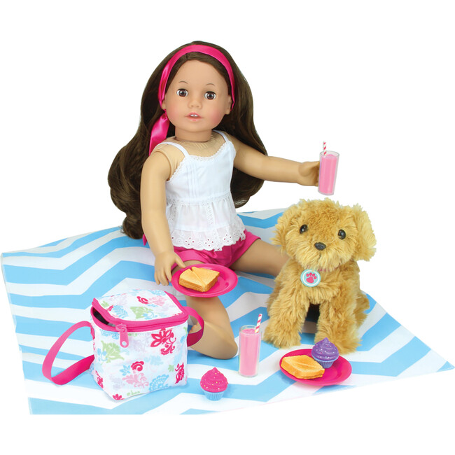 18'' Doll Picnic Lunch Set, Pink