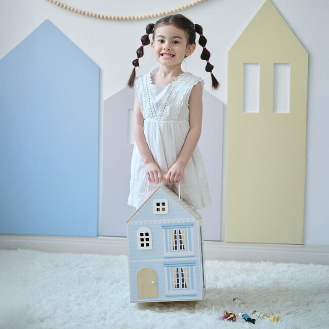 Olivia's Little World  The Lovely Townhouse Wooden Carry-On Dollhouse with 18 Accessories - Dollhouses - 6