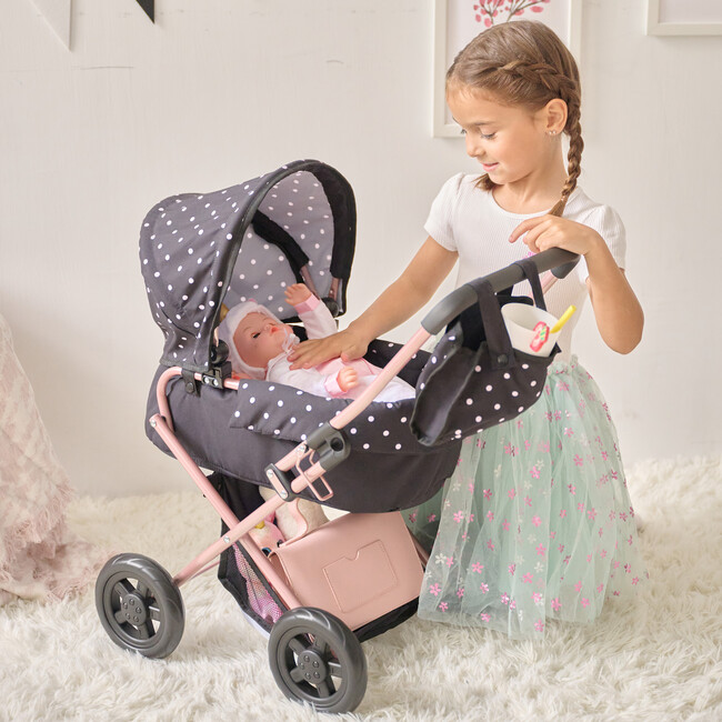 Olivia's Little World Pin Up Doll Classic Stroller with Removable Bassinet - Doll Accessories - 7