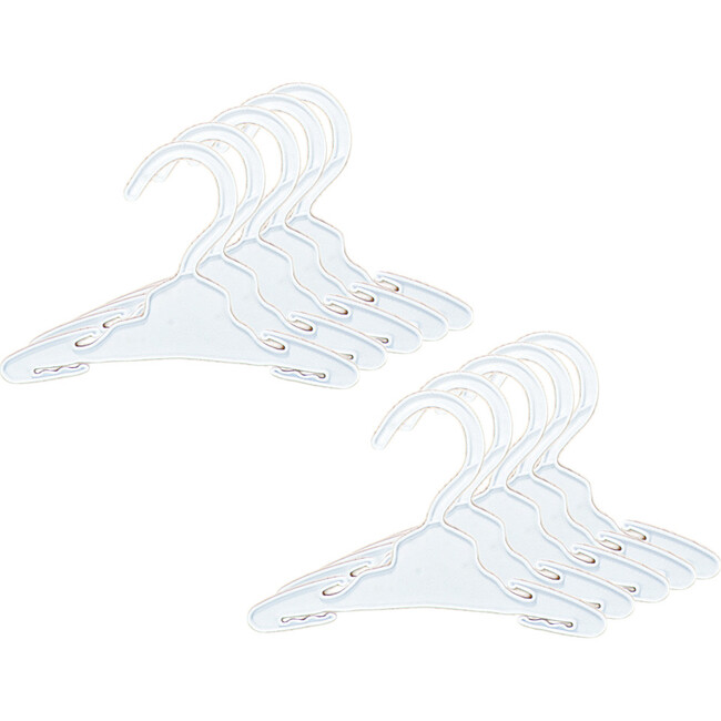 18'' Doll 7 1/2" Plastic Display Hangers, White