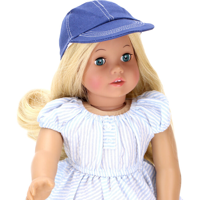 18" Doll, Canvas Baseball Cap, Navy