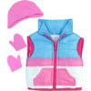 18'' Doll Winter Vest, Hat, Mittens & Winter Inner Tube Set, Pink - Doll Accessories - 2 - thumbnail
