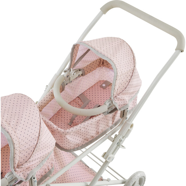 Olivia's Little World Doll Double Bassinet Stroller, Pink/Gray - Doll Accessories - 5