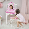Sweethearts Print Gisele Medium Vanity - White/Pink - Play Vanities - 3
