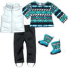18'' Doll Print Knit Sweater, Leggings & Vest, Blue - Doll Accessories - 3 - thumbnail