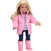 18" Doll - Parka, Leggings, Stripe T & Wellies, Light Pink - Doll Accessories - 3 - thumbnail