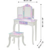 Starry Sky Print Gisele Medium Vanity - White/Lavender - Play Vanities - 7