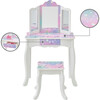 Starry Sky Print Gisele Medium Vanity - White/Lavender - Play Vanities - 8